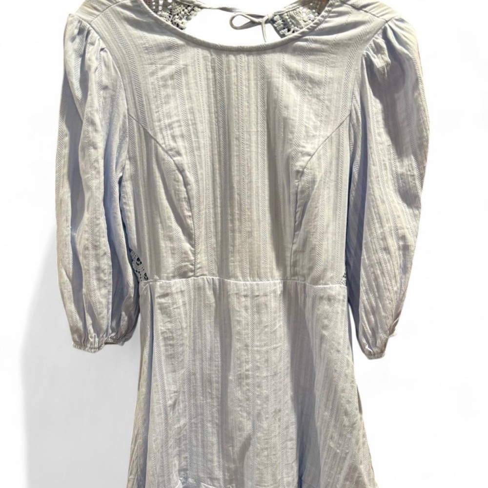 SHEIN light blue linen mini dress